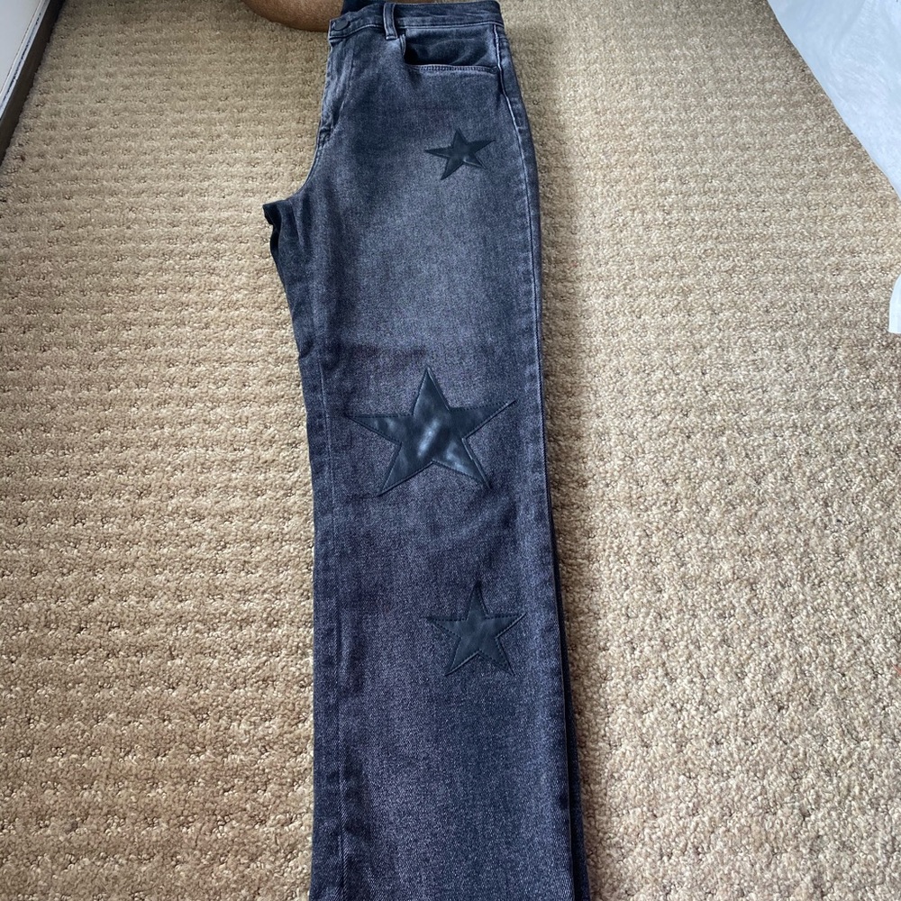 Blank NYC black star patch jeans